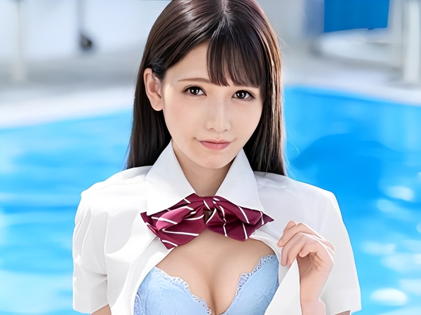 【主観】『見ないで…♡』制服美少女が恥じらいながら乳首責めで感じまくり！興奮MAXで着衣のままハメられ、最後は顔中にぶっかけられる！制服とエロさのギャップが最高！♡